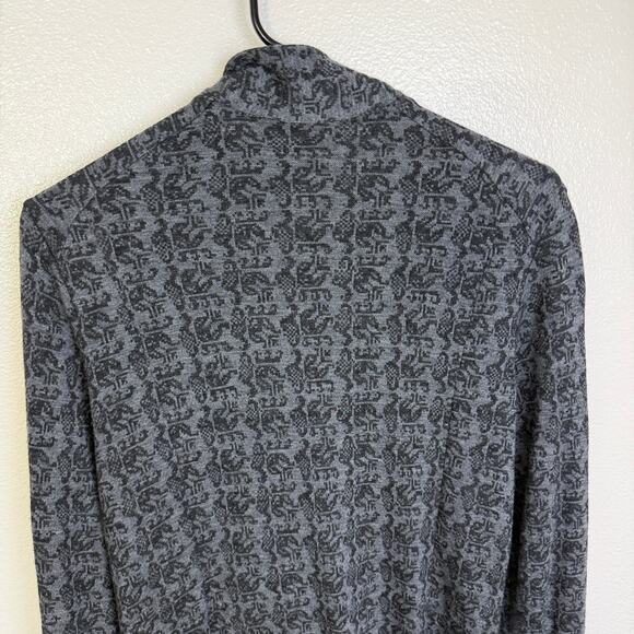 Ibex Juliet Zip Tunic Cardigan Sweater Large Gray Outdoors Merino Wool Zque Knit - Picture 10 of 12